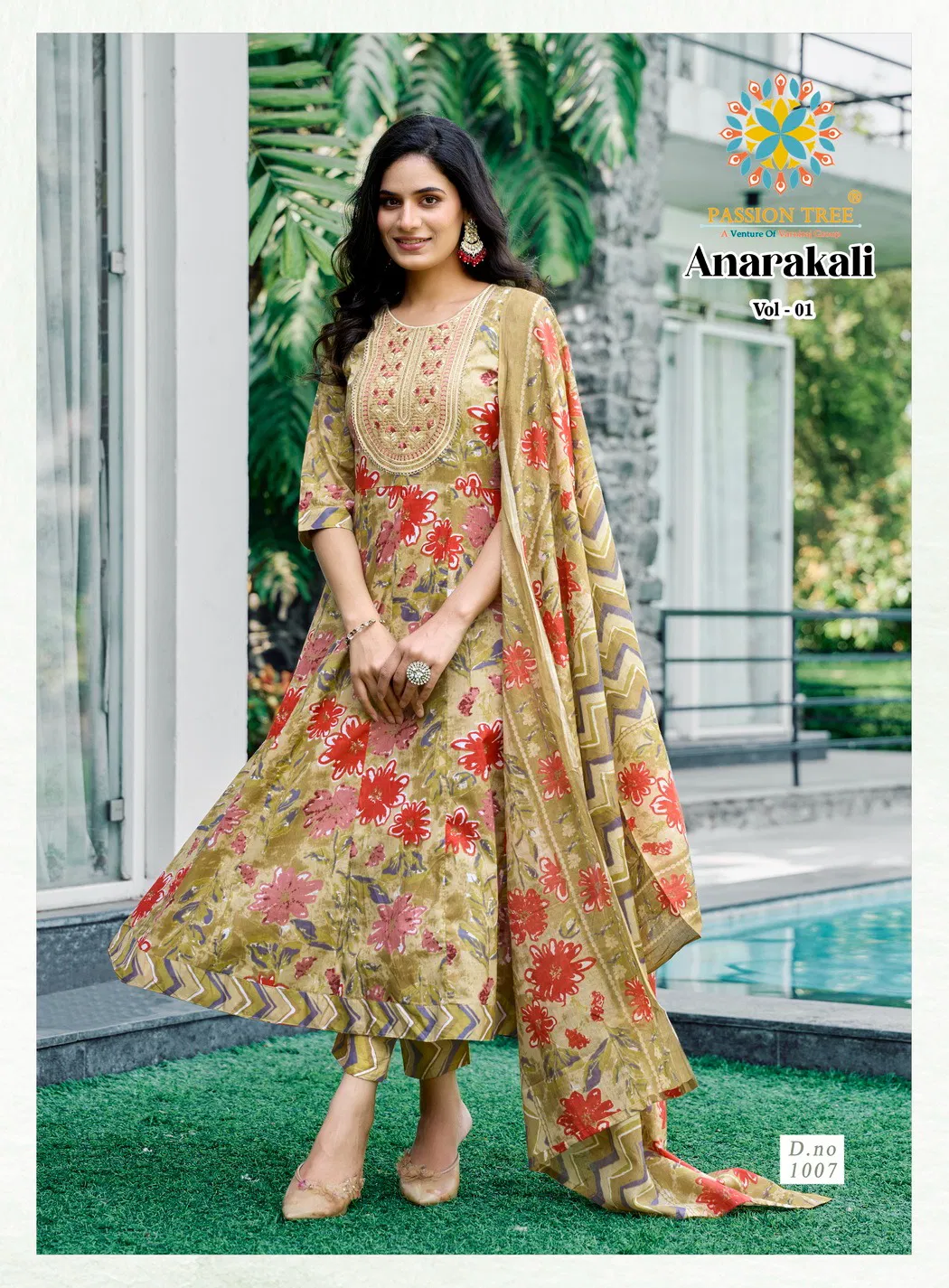 Anarkali Vol 1 By Passion Tree Cotton Printed Readymade Suits Orders In India